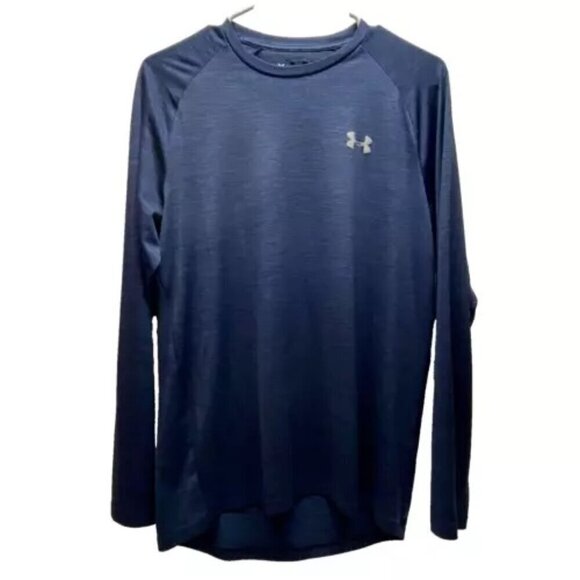 Under Armour Other - Under Armour Heat Gear Unisex Medium Heathered Navy Stretch Loose Fit EUC